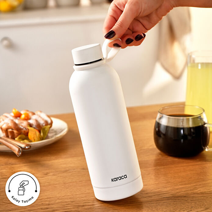 Karaca Aly Soft Touch Çelik Sızdırmaz Termos 500 ml Beyaz
