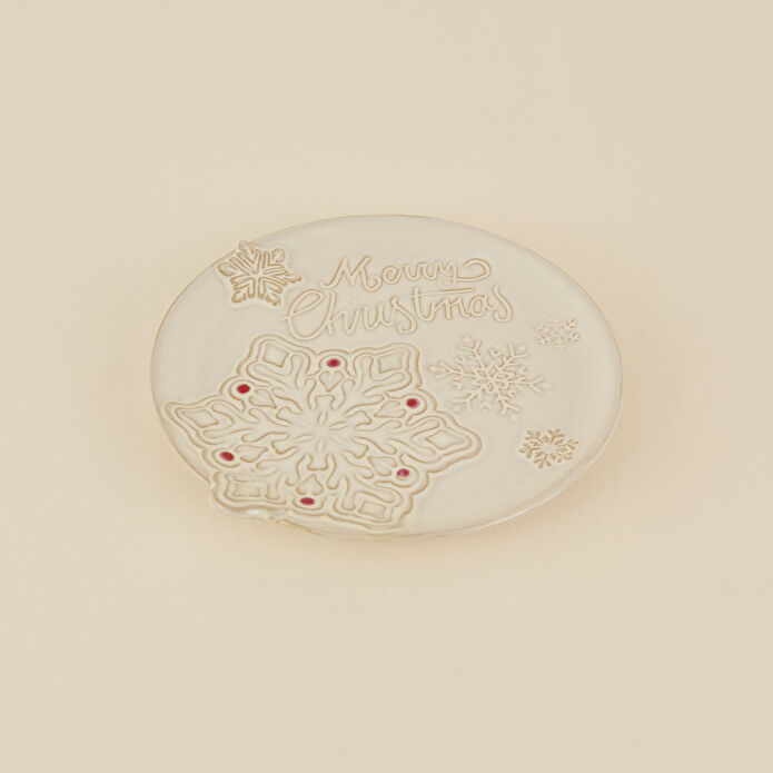 Karaca Home New Year Yılbaşı Merry Christmas Dekoratif Tabak 27,7 x 26,2 x 2,6 cm