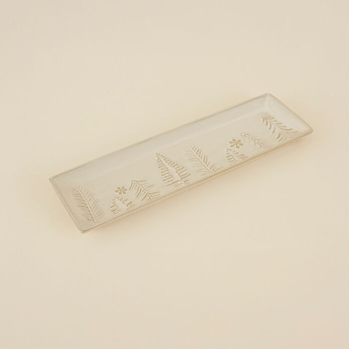 Karaca Home New Year Yılbaşı Trees Dekoratif Tabak 37,4 x 11,7 x 2,4 cm