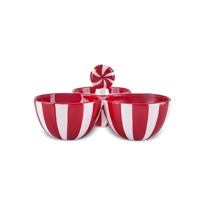Karaca New Year Yılbaşı Candy Twist Bölmeli Çerezlik 21,5 cm