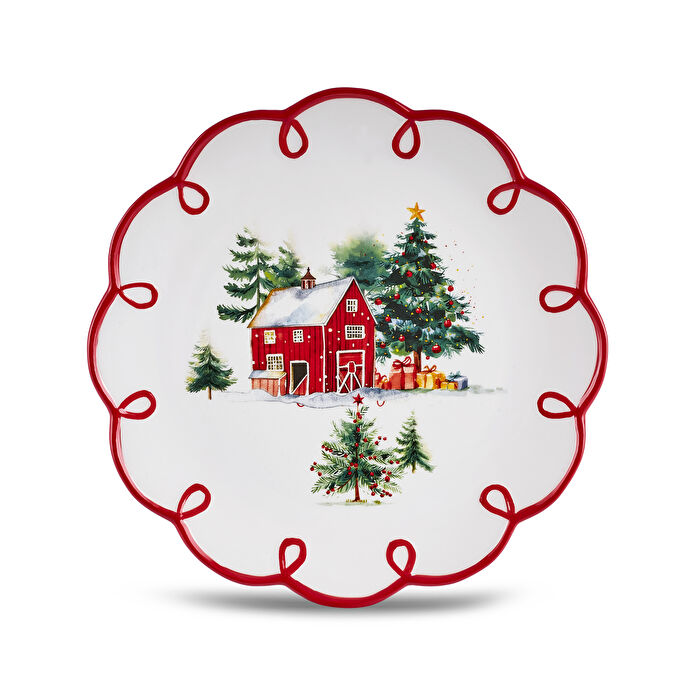 Karaca New Year Yılbaşı Cottage Tatlı Tabağı 14,5 cm