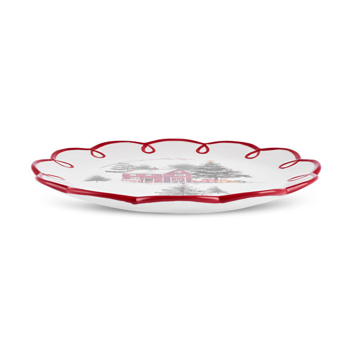 Karaca New Year Yılbaşı Cottage Tatlı Tabağı 14,5 cm