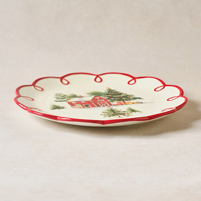 Karaca New Year Yılbaşı Cottage Tatlı Tabağı 14,5 cm