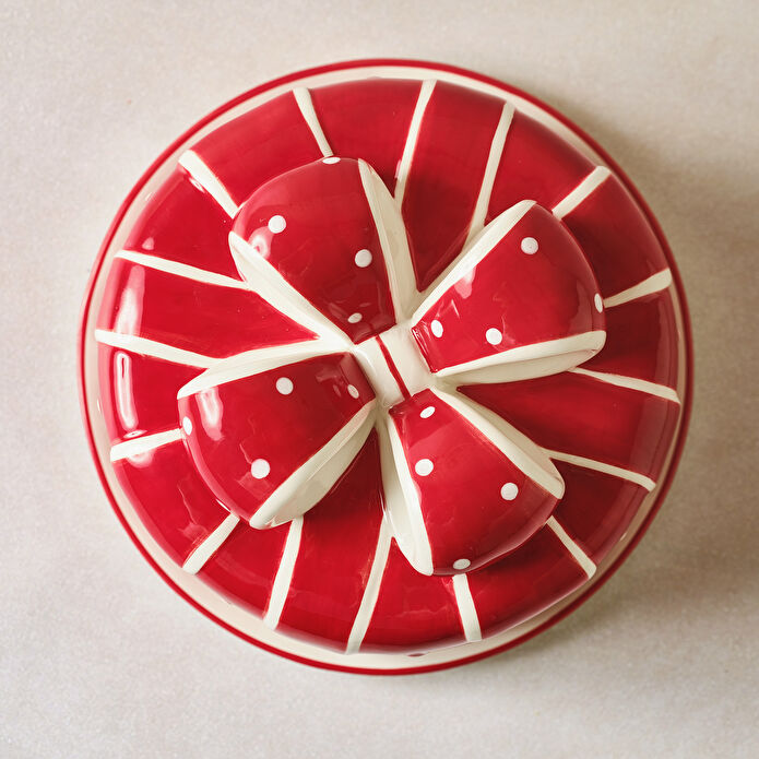 Karaca New Year Yılbaşı Candy Twist Kek Fanusu