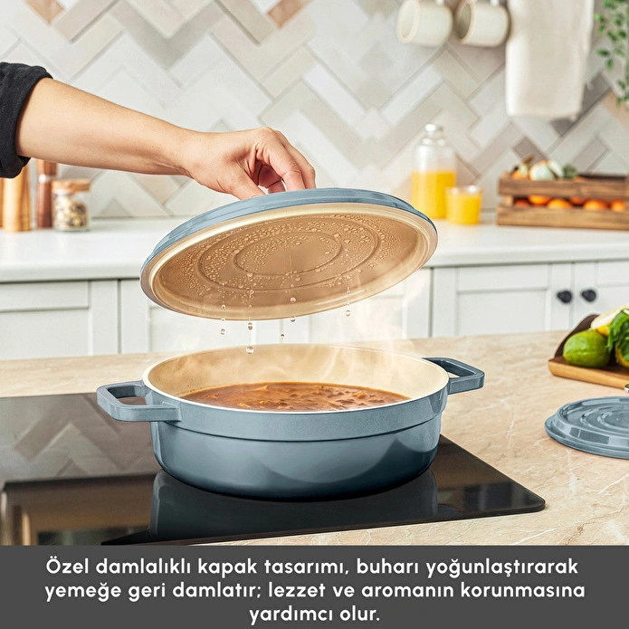 Karaca Swiss Crystal Neocast 7 Parça Döküm Tencere ve Tava Seti Antrasit