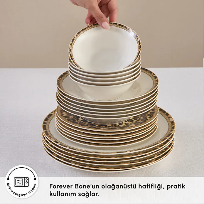 Karaca Forever Bone Miriam 24 Parça 6 Kişilik Yemek Takımı