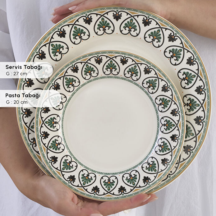 Karaca Forever Bone Samatya 24 Parça 6 Kişilik Yemek Takımı