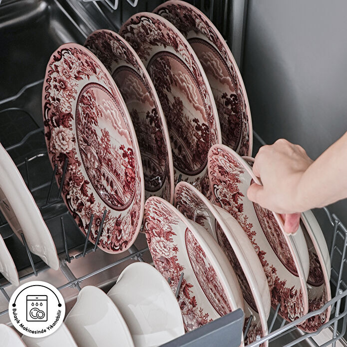 Karaca Old Town 24 Parça 6 Kişilik Yemek Takımı Bordo