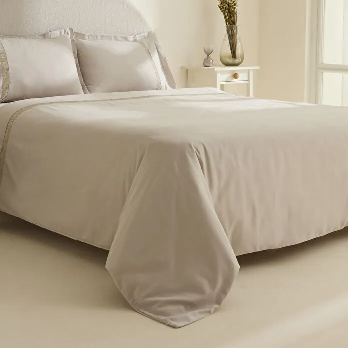 Karaca Home Lumi %100 Pamuk Saten Çift Kişilik Saten Nevresim Takımı Taş