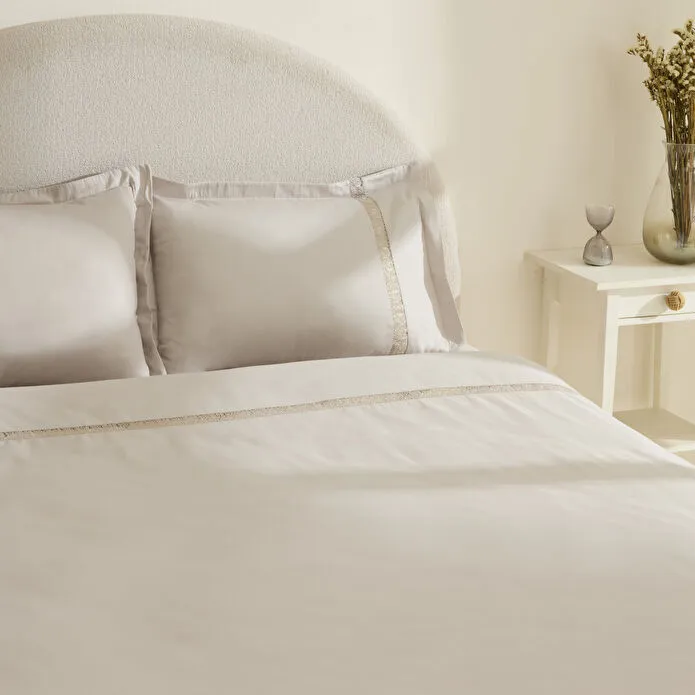 Karaca Home Lumi %100 Pamuk Saten Çift Kişilik Saten Nevresim Takımı Taş