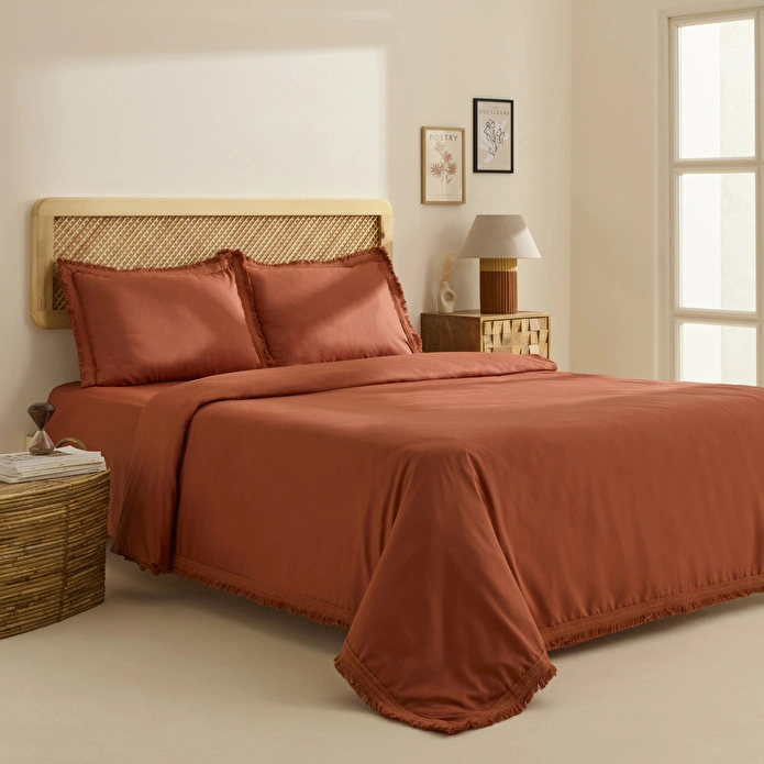 Karaca Home Helios %100 Pamuk Çift Kişilik Nevresim Takımı Terra Cota