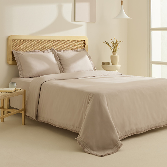 Karaca Home Helios %100 Pamuk Çift Kişilik Nevresim Takımı Taş