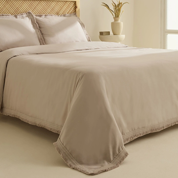 Karaca Home Helios %100 Pamuk Çift Kişilik Nevresim Takımı Taş