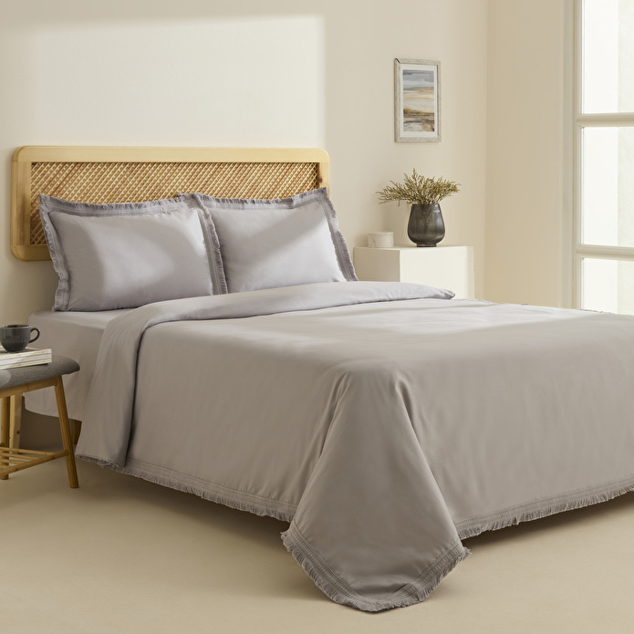 Karaca Home Helios %100 Pamuk Çift Kişilik Nevresim Takımı Gri