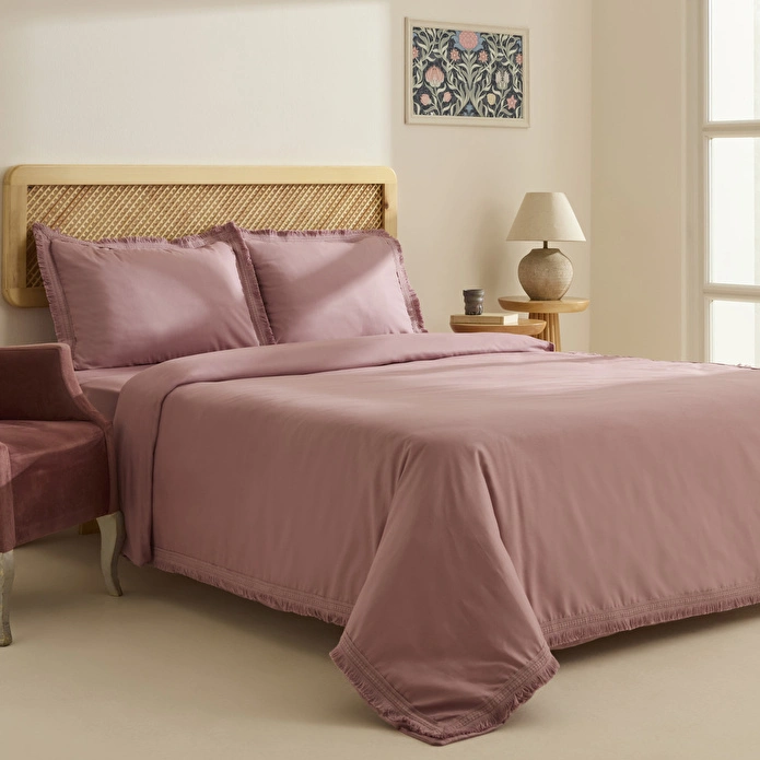 Karaca Home Helios %100 Pamuk Çift Kişilik Nevresim Takımı Gül Kurusu