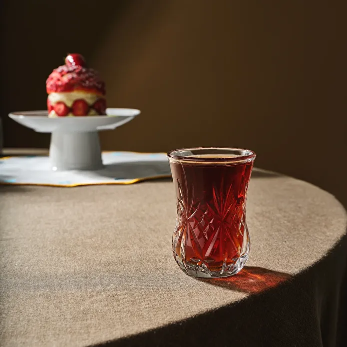 RCR Melodia Yüksek Kalite Cam 6'lı Çay Bardağı 140 ml