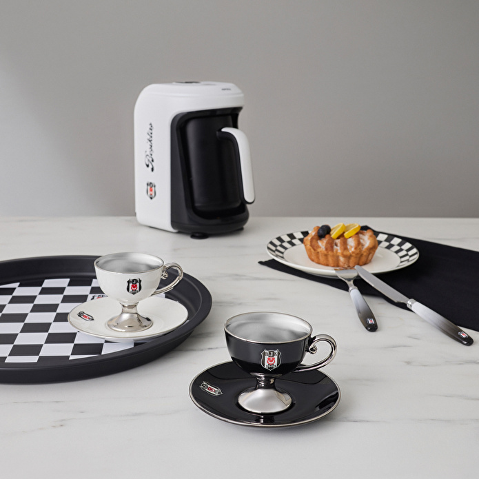 Karaca x Beşiktaş Lisanslı 2 Kişilik Kahve Fincan Takımı 80 ml