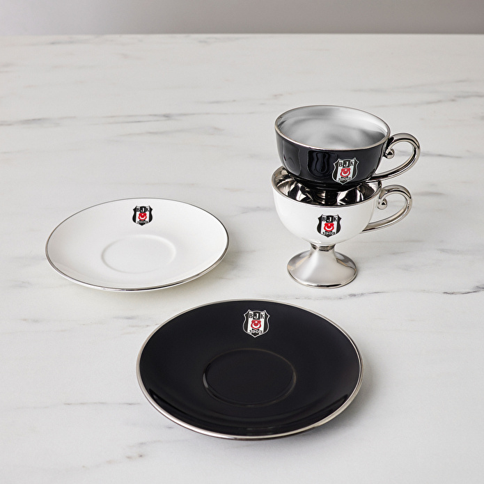 Karaca x Beşiktaş Lisanslı 2 Kişilik Kahve Fincan Takımı 80 ml