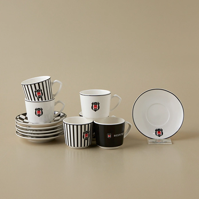 Karaca x Beşiktaş Lisanslı 6 Kişilik Kahve Fincan Takımı 80 ml