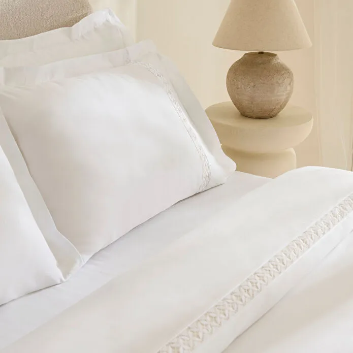 Karaca Home Miel %100 Pamuk Saten Çift Kişilik Nevresim Takımı Beyaz