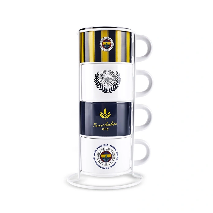 Karaca x Fenerbahçe 4 Kişilik Standlı Çay Fincan Takımı 180 ml