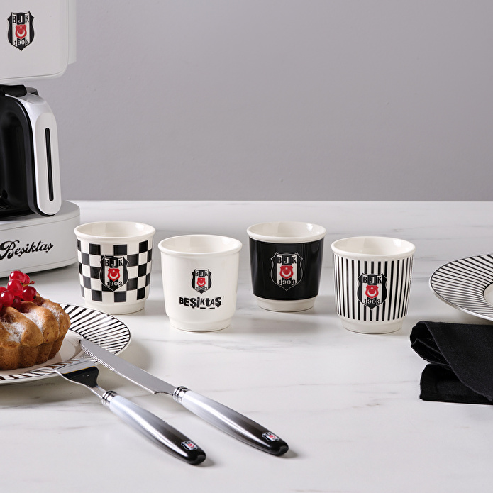 Karaca x Beşiktaş 4 Kişilik Espresso Seti 90 ml
