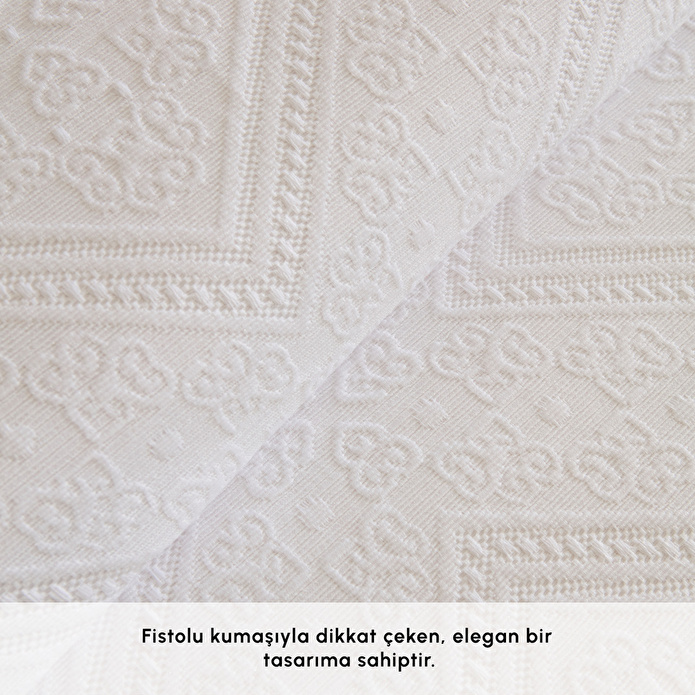 Karaca Home Adelia Fistolu Çift Kişilik Yatak Örtüsü Takımı Beyaz