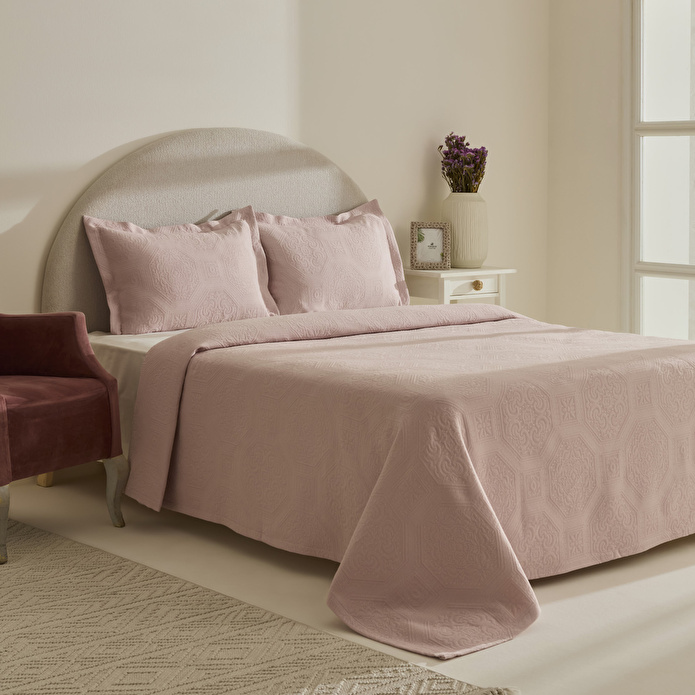 Karaca Home Oriana Çift Kişilik Yatak Örtüsü Takımı Natural