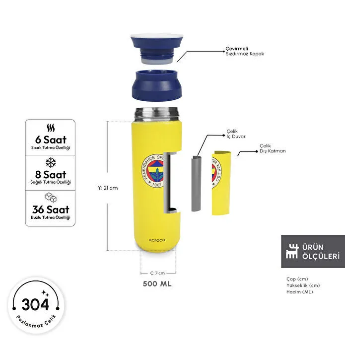 Karaca x Fenerbahçe Logo Termos 500 ml