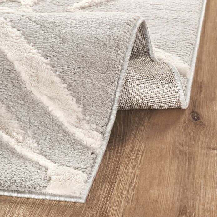 Kaşmir Halı 7/24 Plushy Doha Gri 50x80 cm