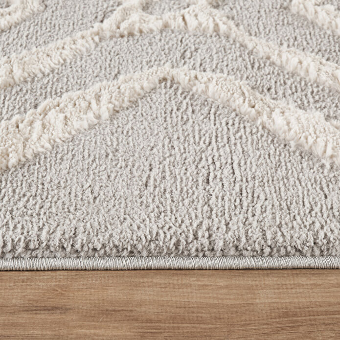 Kaşmir Halı 7/24 Plushy Doha Gri 50x80 cm