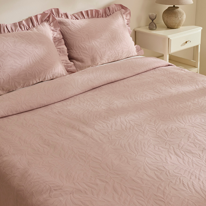 Karaca Home Branley Fırfırlı Tek Kişilik Yatak Örtüsü Takımı Pudra