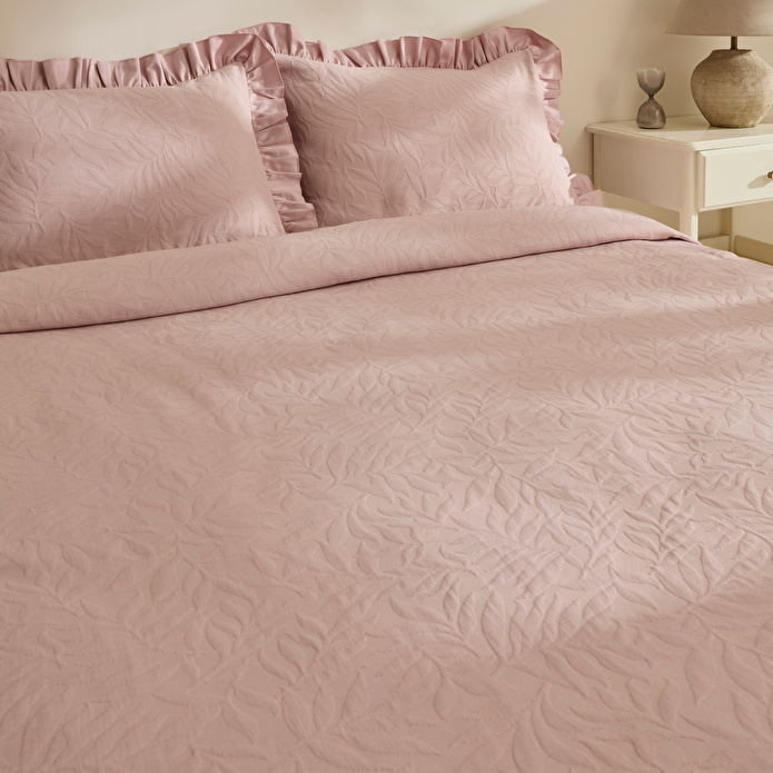 Karaca Home Branley Fırfırlı Tek Kişilik Yatak Örtüsü Takımı Pudra