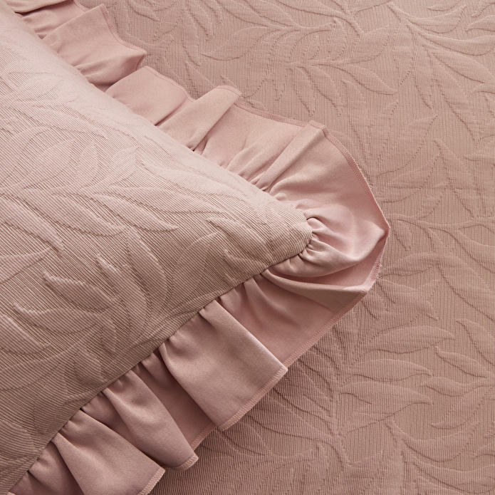 Karaca Home Branley Fırfırlı Tek Kişilik Yatak Örtüsü Takımı Pudra