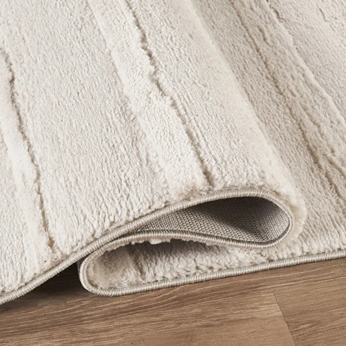 Kaşmir Halı 7/24 Plushy Basra Krem 200x290 cm