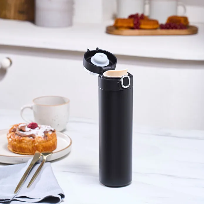 Karaca Etro Sızdırmaz Çelik Dijital Termos 480 ml Siyah