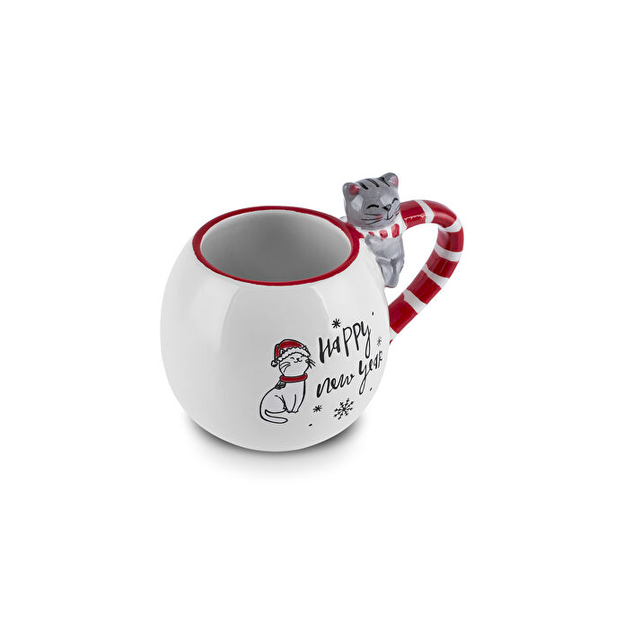 Karaca New Year Yılbaşı Animal Dog & Cat 2'li Mug Seti