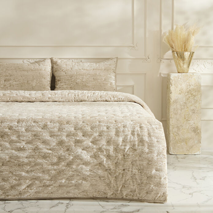 Karaca Home Clement Çift Kişilik Yatak Örtüsü Takımı Bej