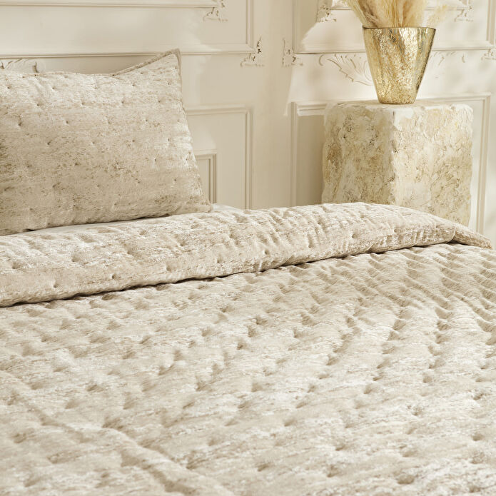 Karaca Home Clement Çift Kişilik Yatak Örtüsü Takımı Bej