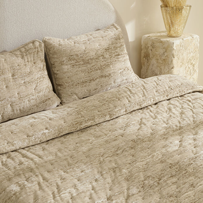 Karaca Home Clement Çift Kişilik Yatak Örtüsü Takımı Bej