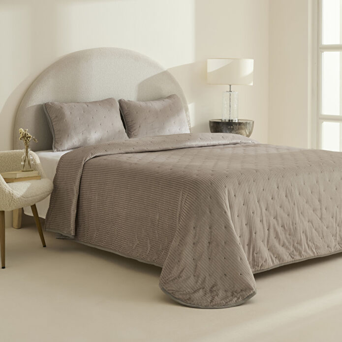 Karaca Home Lorıan Çift Kişilik Yatak Örtüsü Seti Gri
