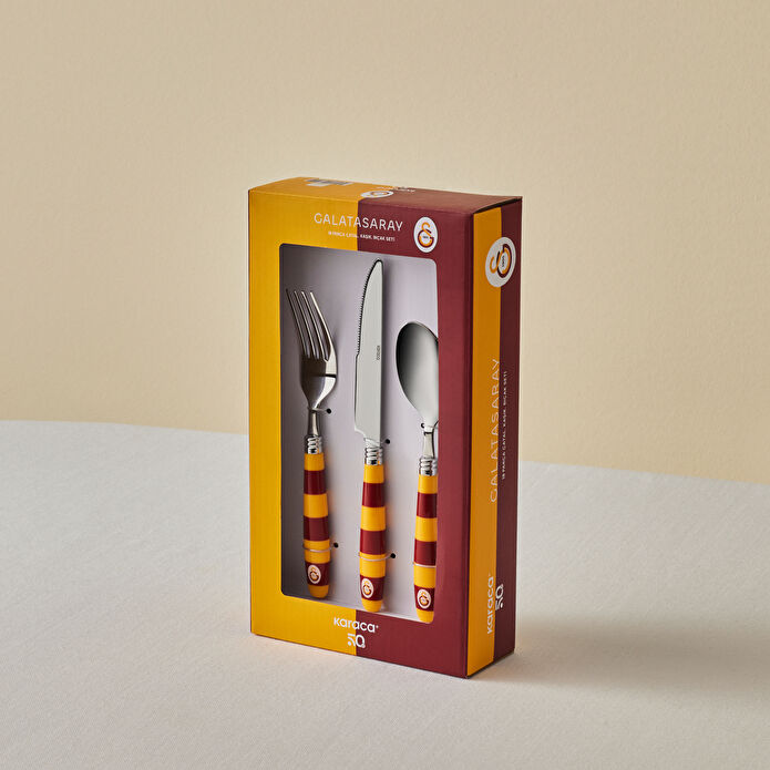 Karaca x Galatasaray 18 Parça 6 Kişilik Çatal Kaşık Bıçak Takımı