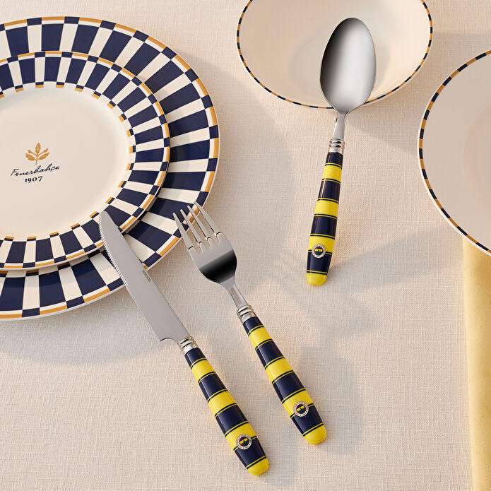 Karaca x Fenerbahçe 18 Parça 6 Kişilik Çatal Kaşık Bıçak Takımı