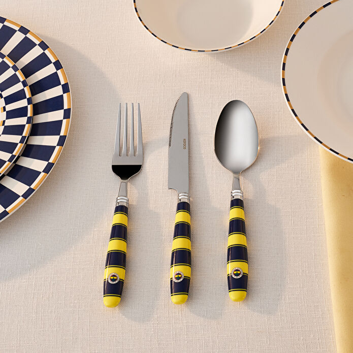 Karaca x Fenerbahçe 18 Parça 6 Kişilik Çatal Kaşık Bıçak Takımı