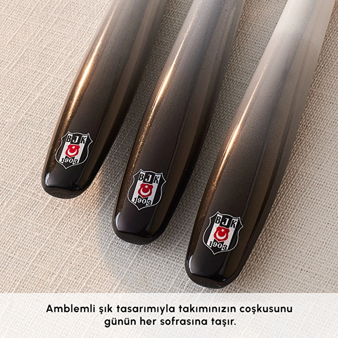 Karaca x Beşiktaş Lisanslı 18 Parça 6 Kişilik Çatal Kaşık Bıçak Takımı