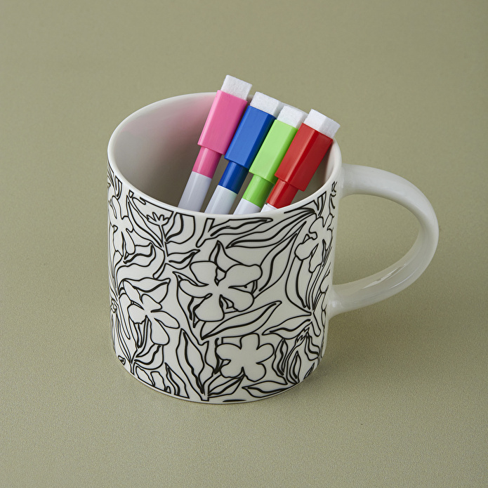 Karaca Harper Flower Diy Mug 350 ml