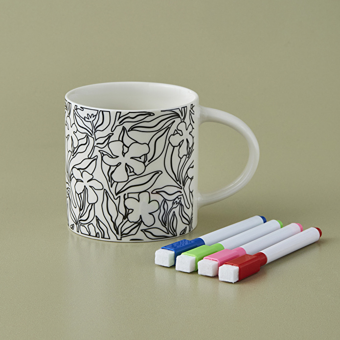 Karaca Harper Flower Diy Mug 350 ml