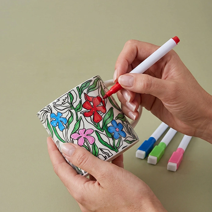 Karaca Harper Flower Diy Mug 350 ml