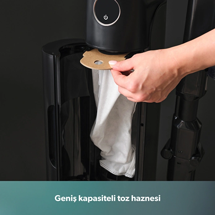 Homend Dustrider Pro 1270H Toz İstasyonlu Ergonomik Dikey Süpürge Siyah