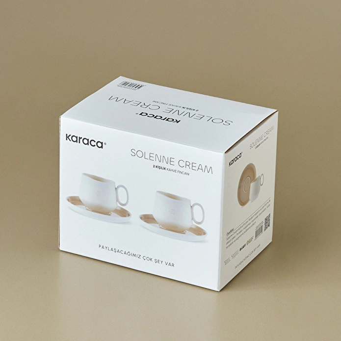 Karaca Solenne Cream 2 Kişilik Kahve Fincan Takımı 80 ml